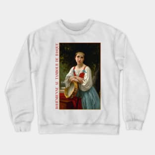 The Bohemian Drummer by Bouguereau Crewneck Sweatshirt